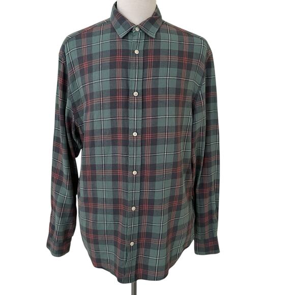 L.O.G.G. Men's Multicolor Green Long Sleeve Shirt - L - Picture 9 of 9